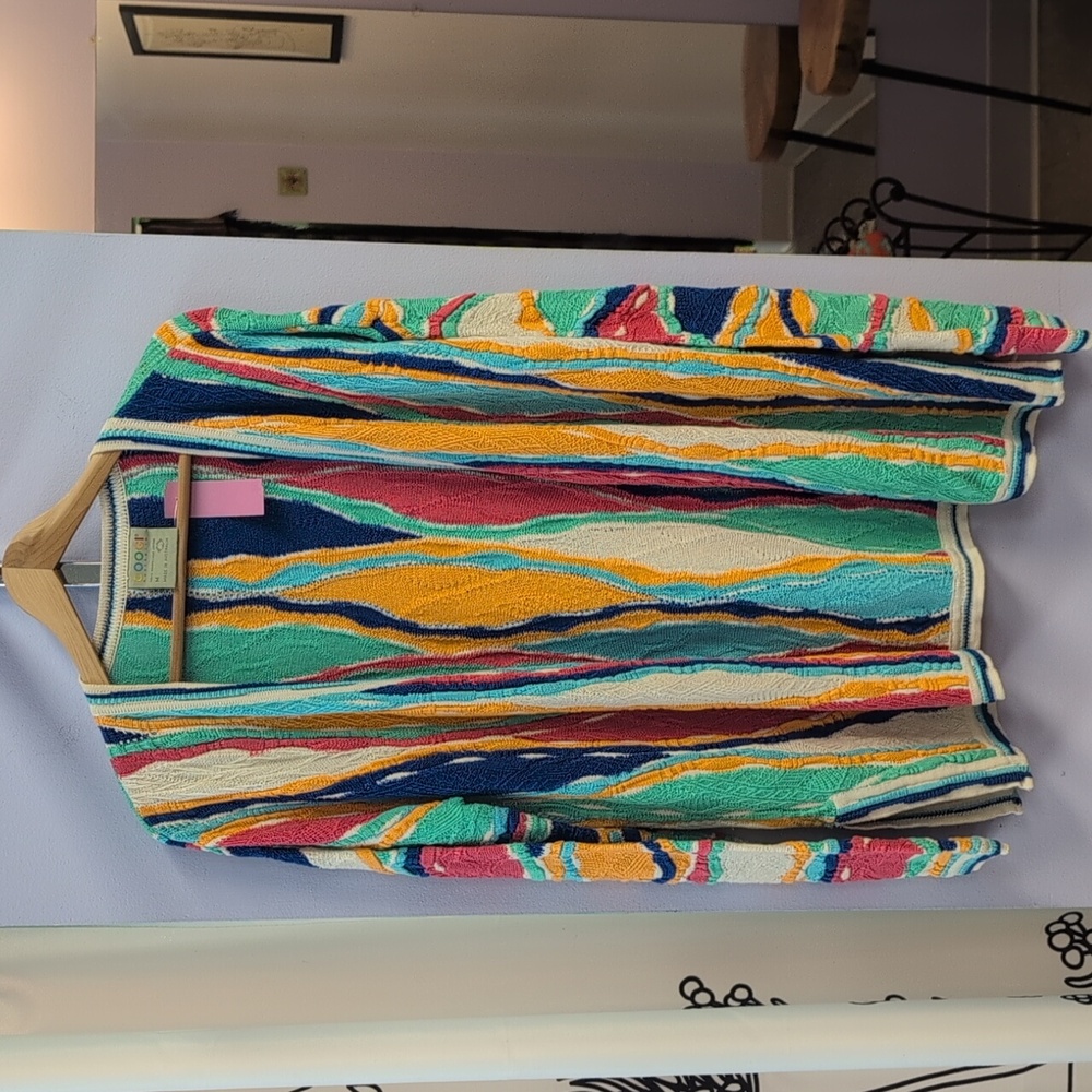 Vintage Multi Color Cotton COOGI cardigan